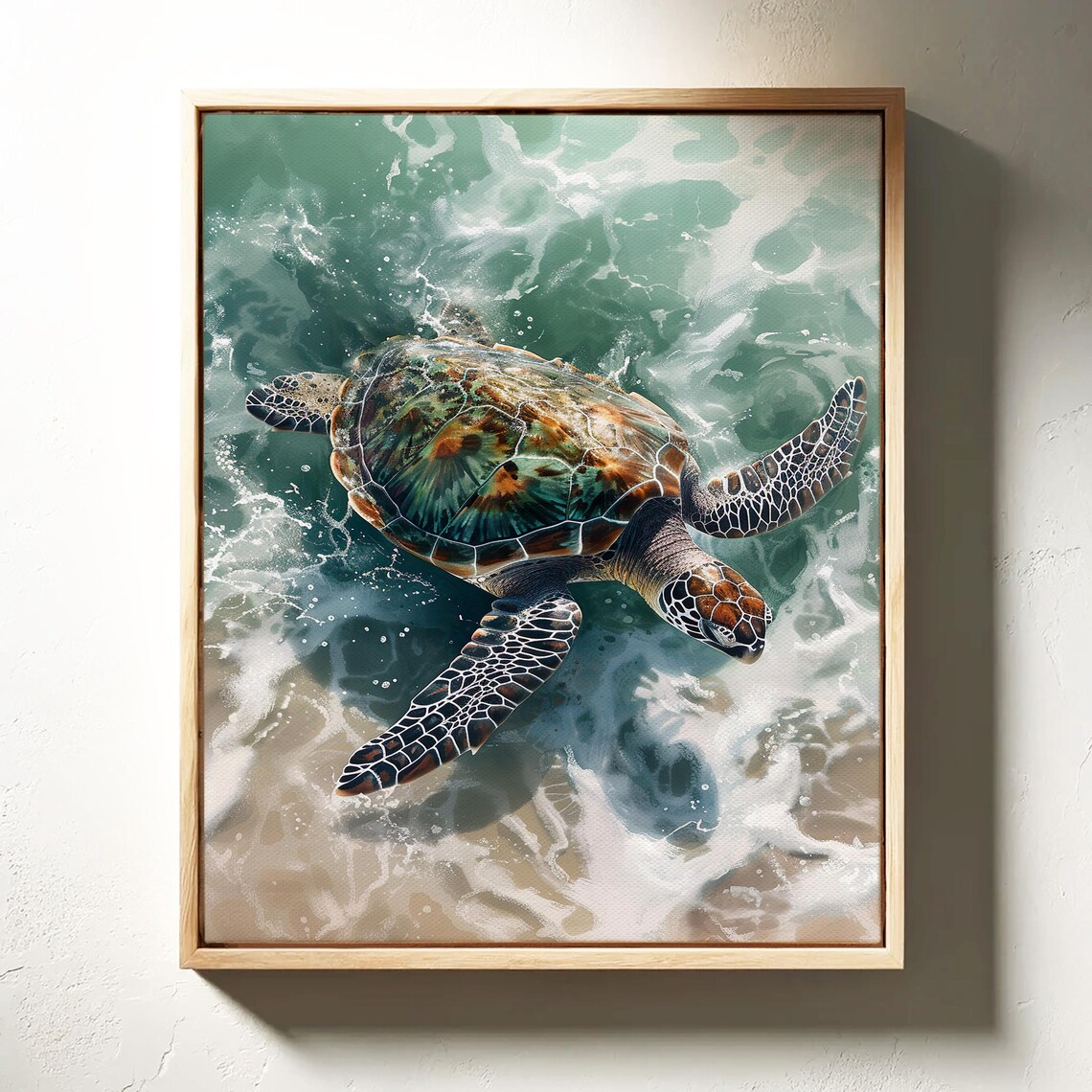 Watercolor Sea Turtle Art Print, Ocean Sea Life - Image 3