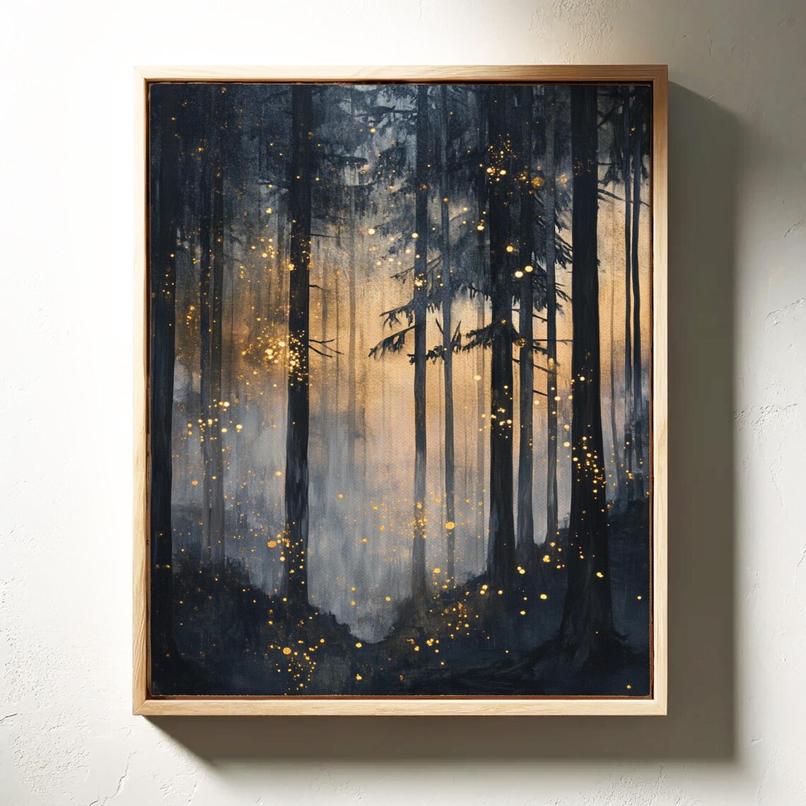 Twilight Enchanted Forest Poster, Mystical Woodland Glow - Image 3