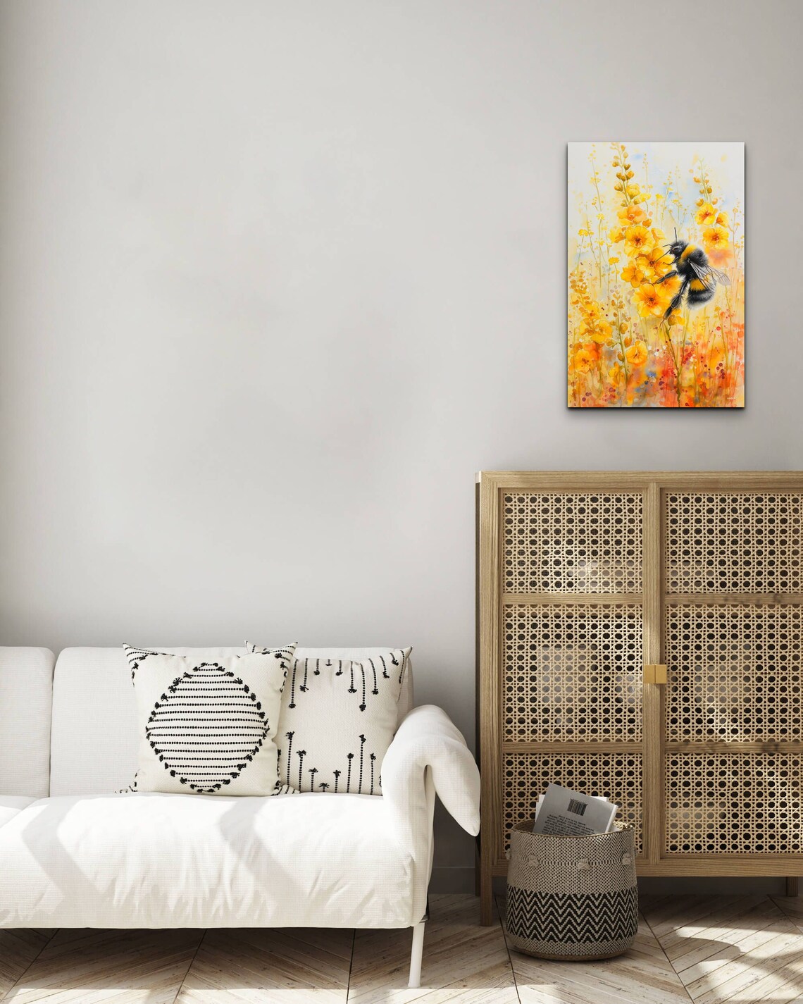 Watercolor Bumble Bee Art Print, Insect Wall Decor - Image 7
