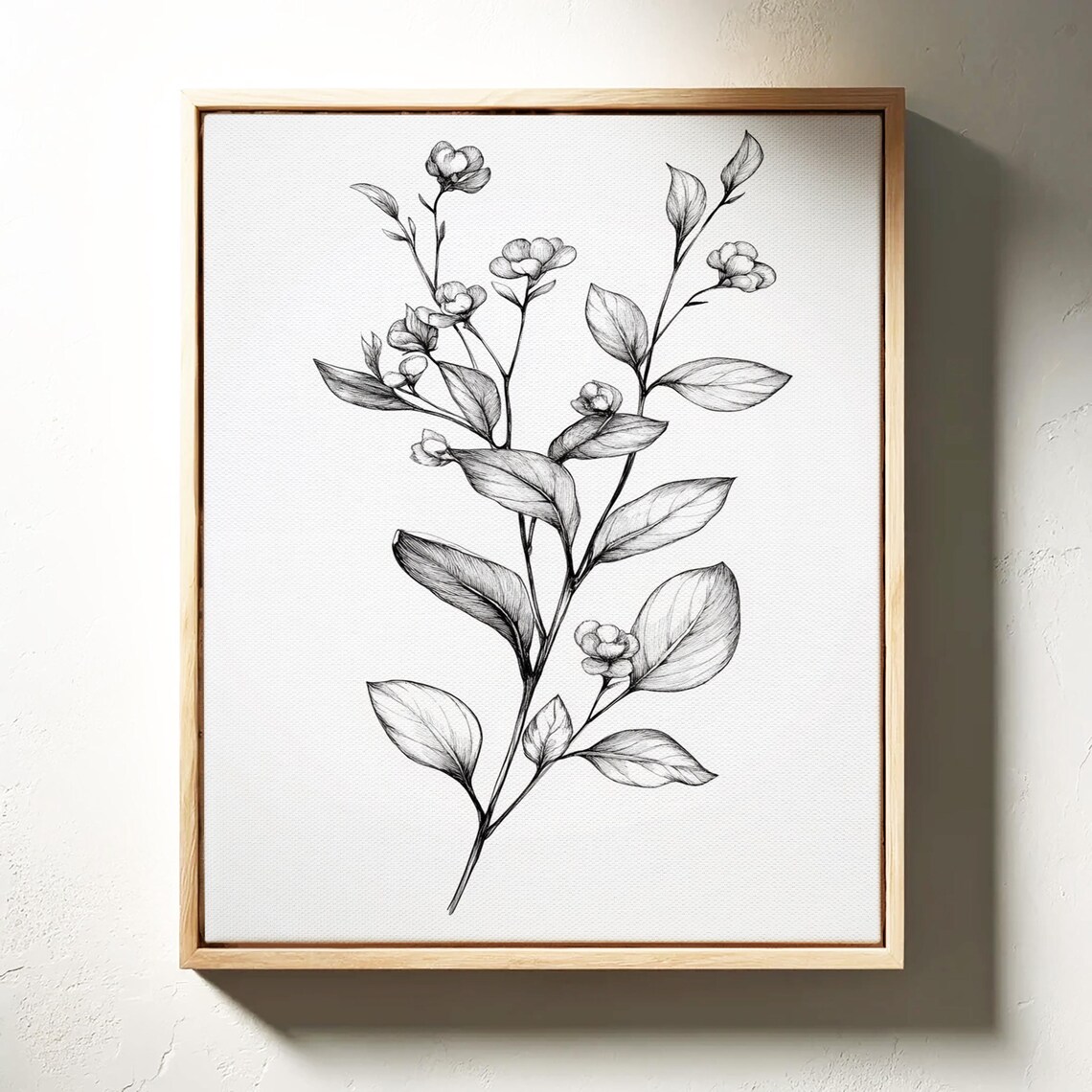 Minimalist Botanical Line Art Floral Art Print - Image 4