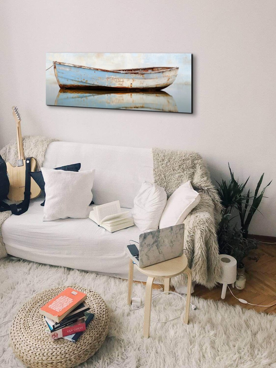 Weathered Wooden Ship, Panoramic Wall Art Print - Image 5