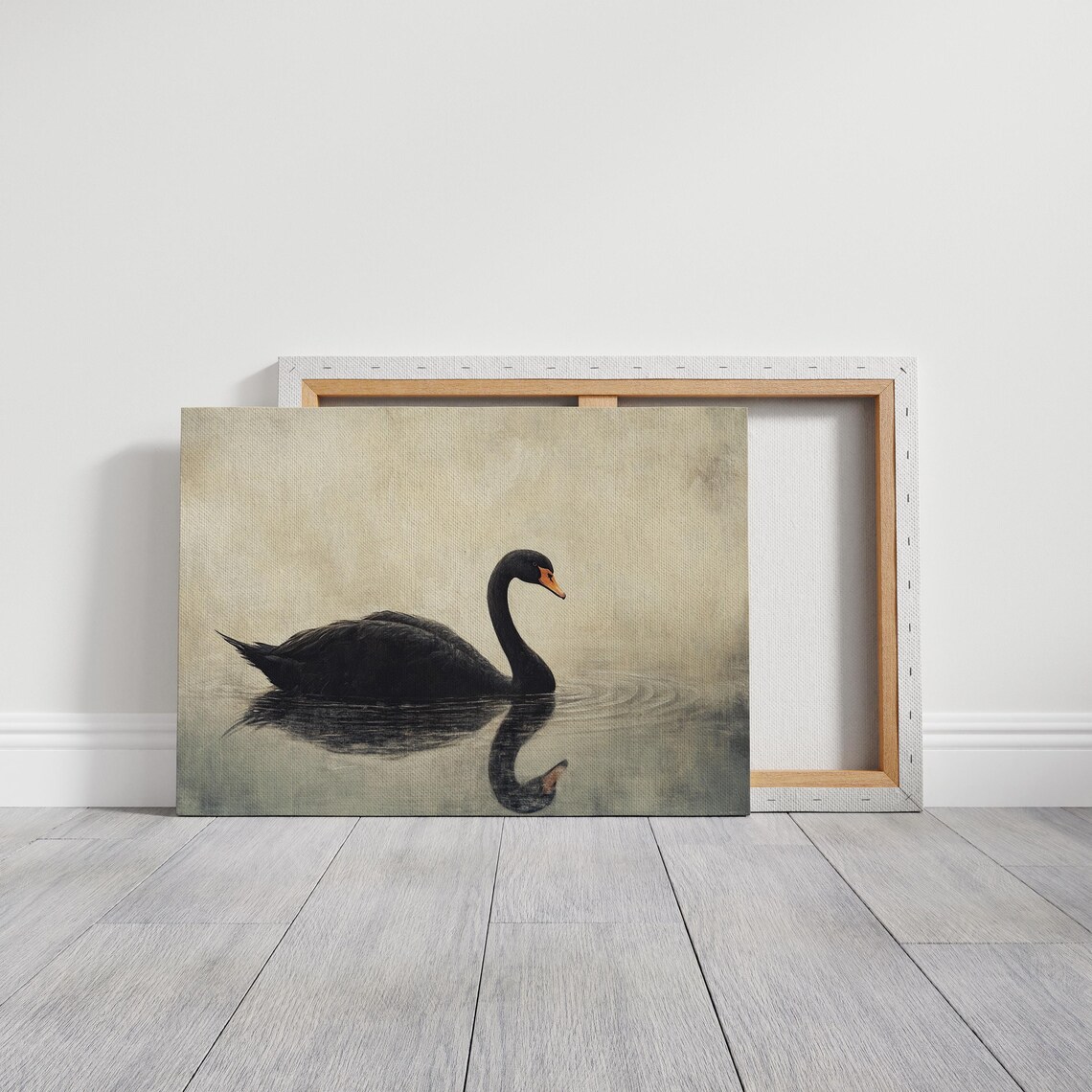 Black Swan Minimalist Nature Art Print, Modern Wildlife - Image 3