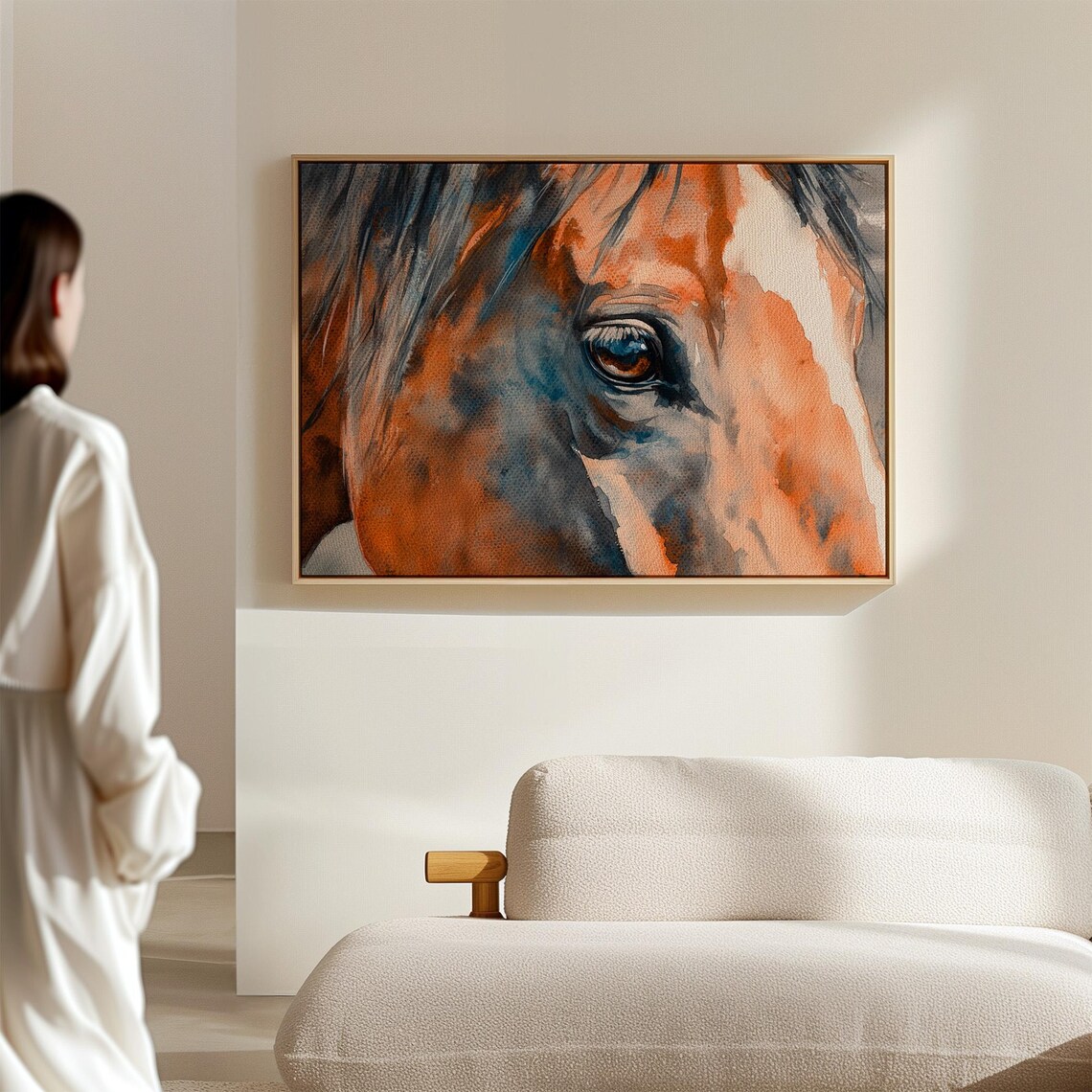 Watercolor Horse Close Up Art Print, Rustic Farmhouse - Image 6
