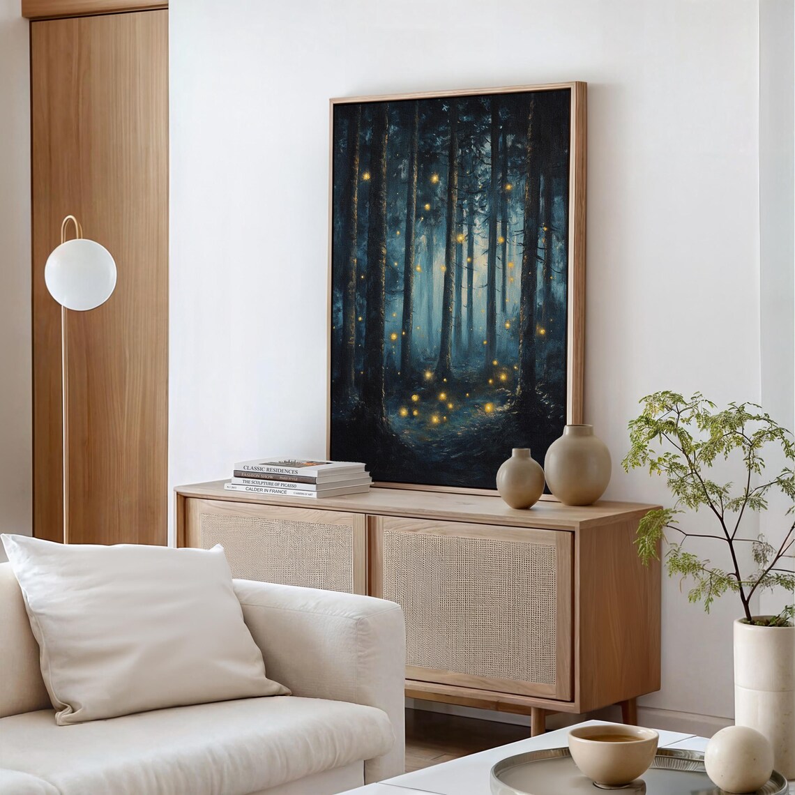 Enchanted Firefly Forest, Mystical Glow Art - Image 5