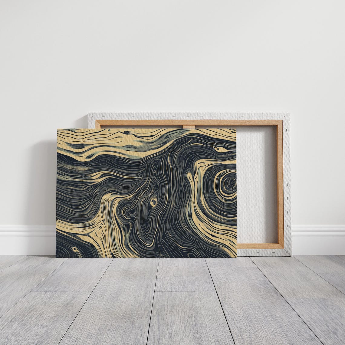 Black Gold Marble Woodgrain Abstract Swirl Luxury Art Poster - Image 7