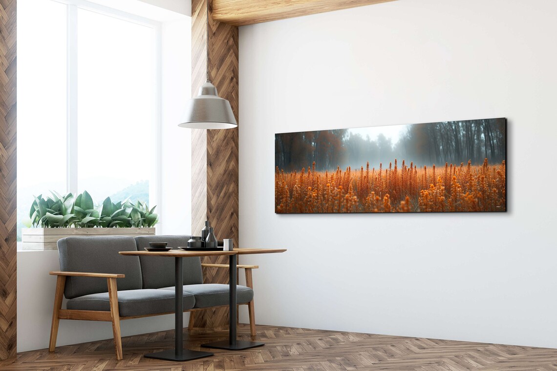 Wheat Field At Sunset, Modern Landscape Art Print - Image 5