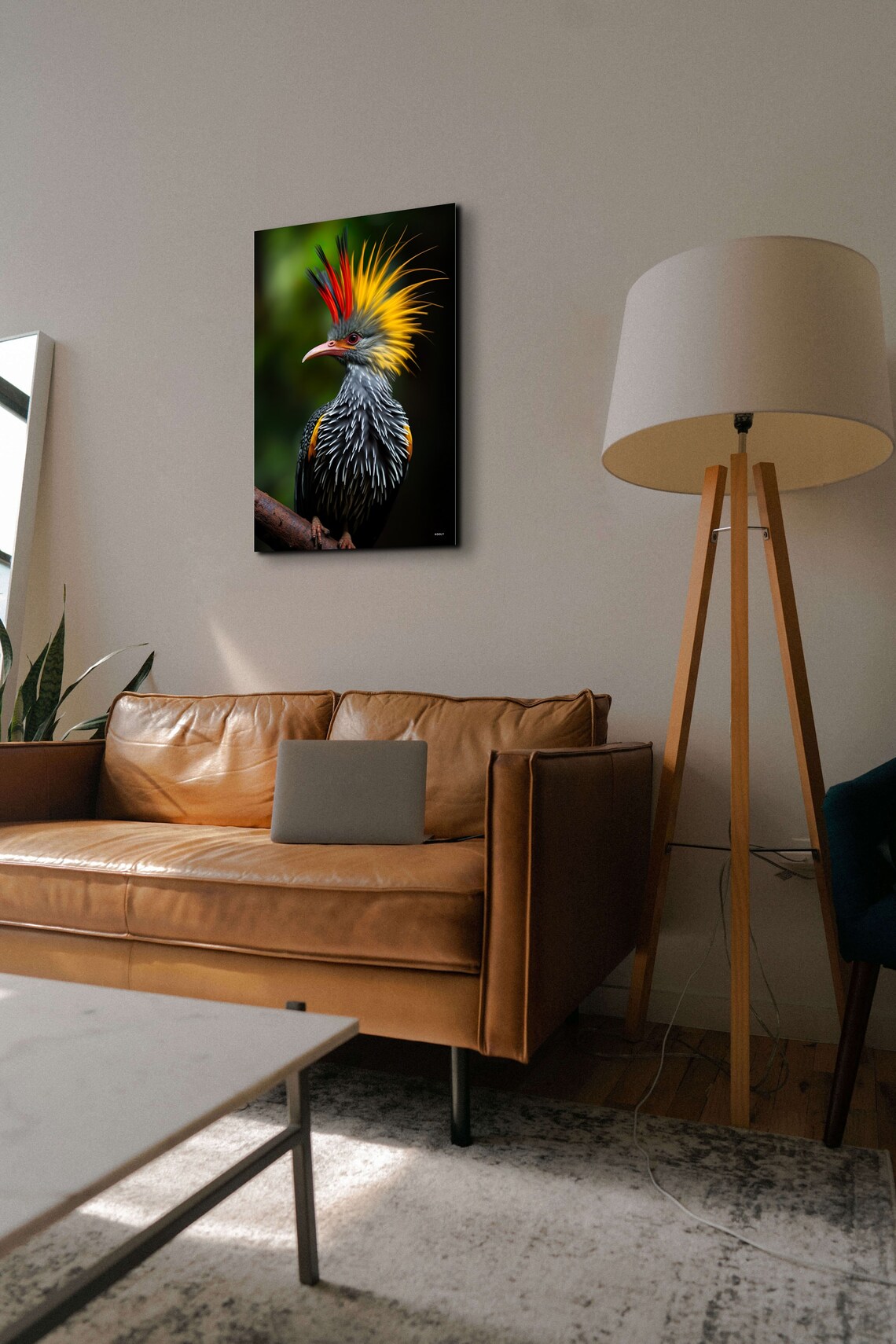 Exotic Crested Bird Colorful Plumage Tropical Wildlife Art Poster - Image 4