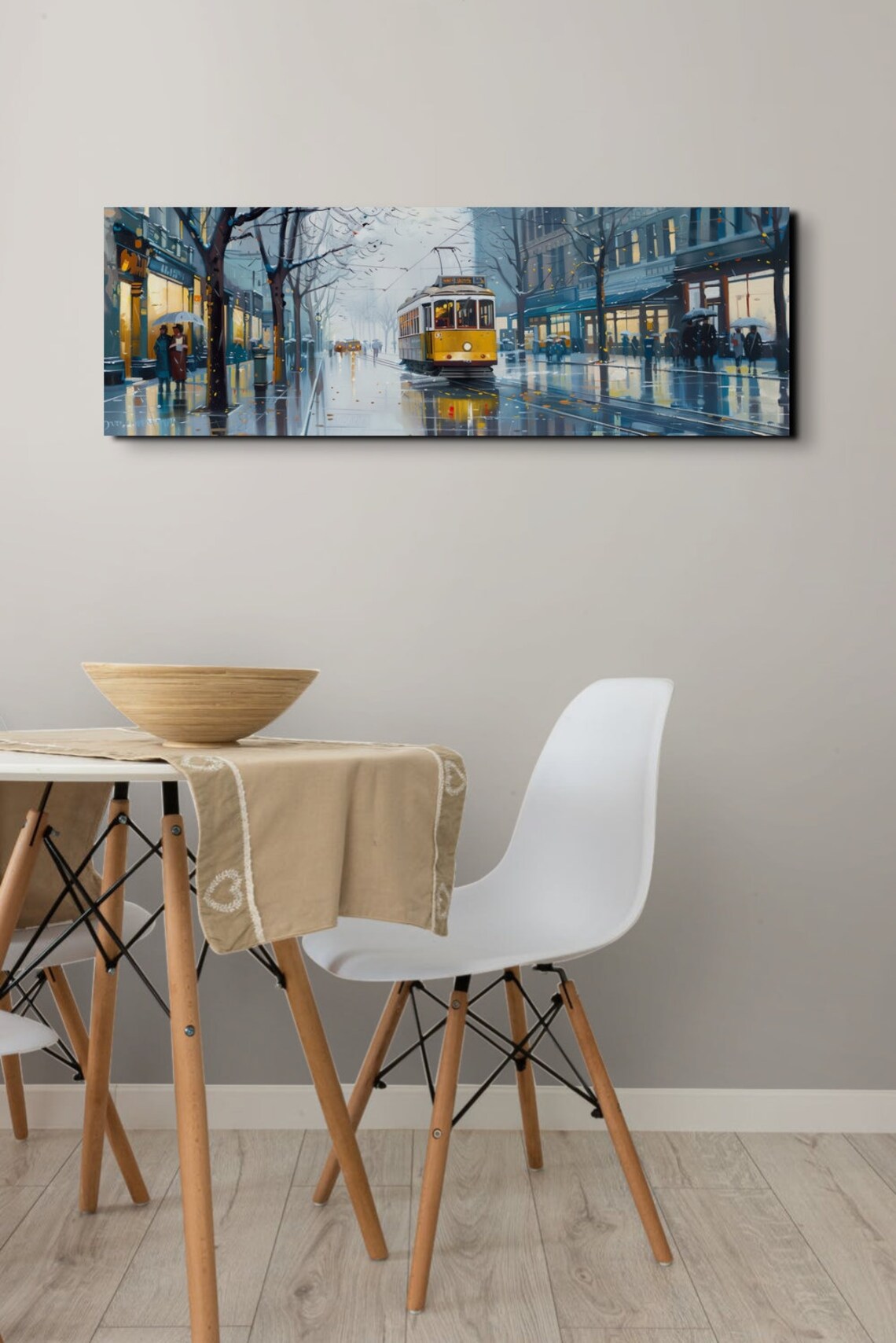 Kolkata Panoramic Wall Art Print, Oil Paint Style - Image 7