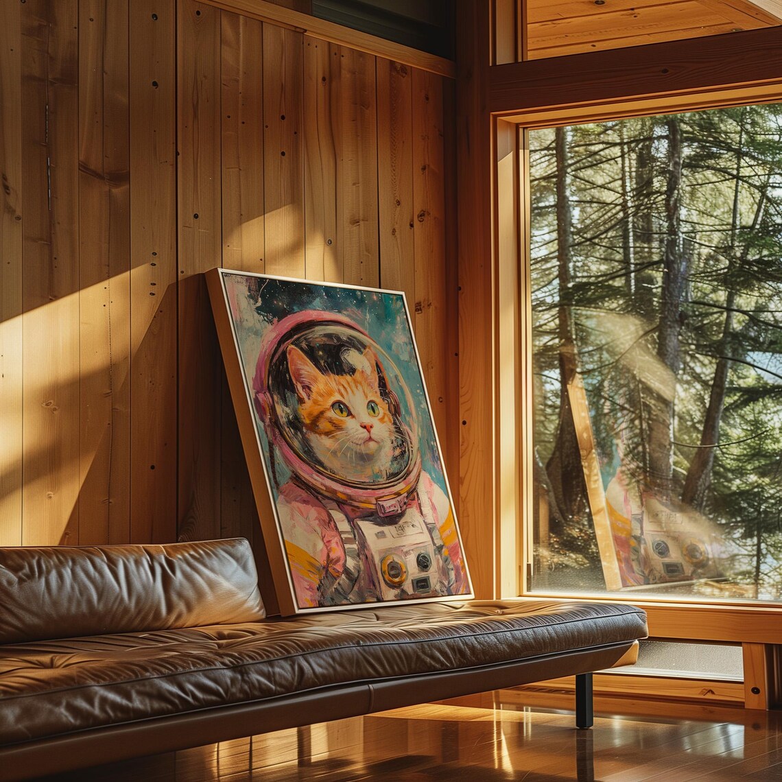 Astronaut Cat Art Print, Whimsical Space Cat - Image 7