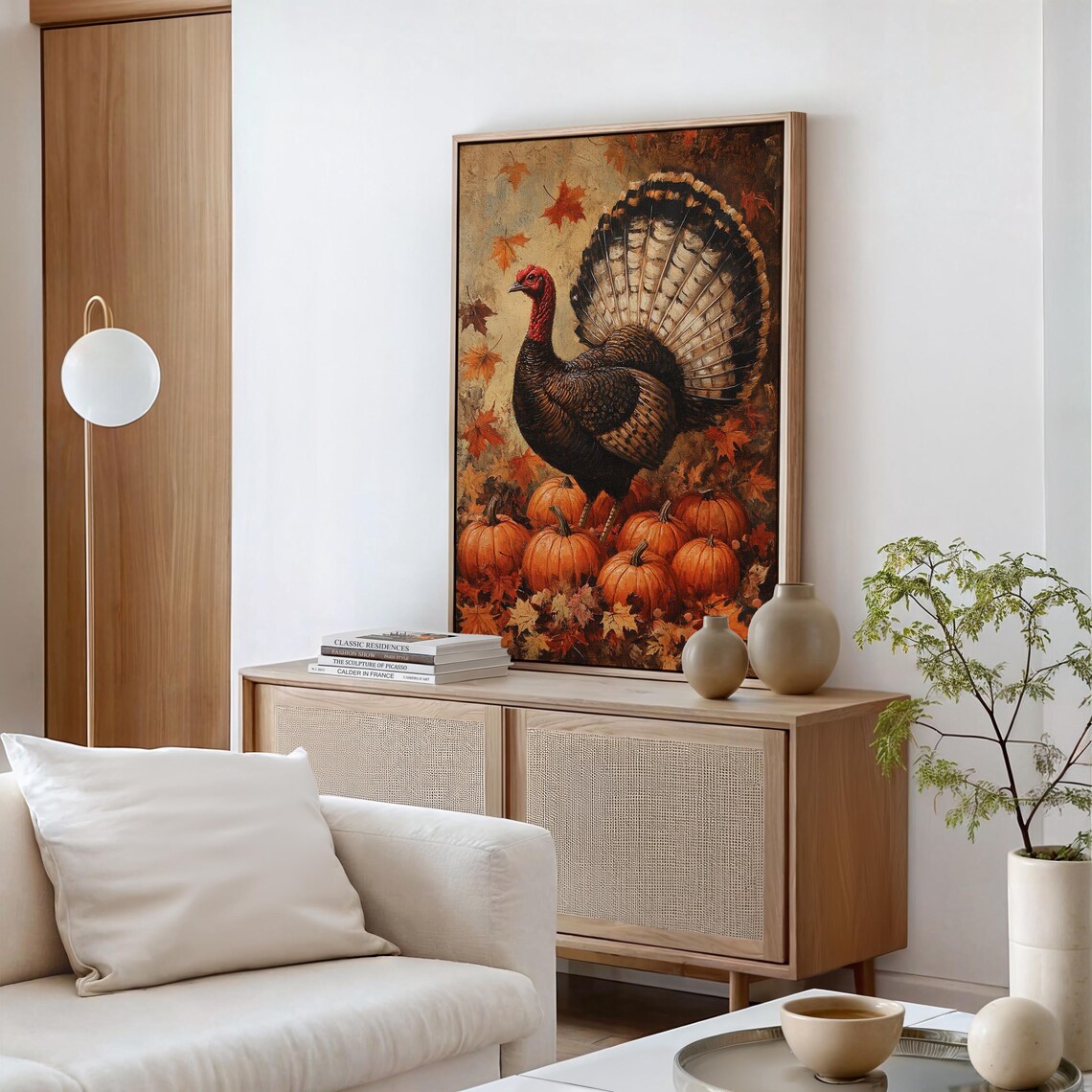 Thanksgiving Turkey Art, Rustic Fall Farmhouse - Image 5