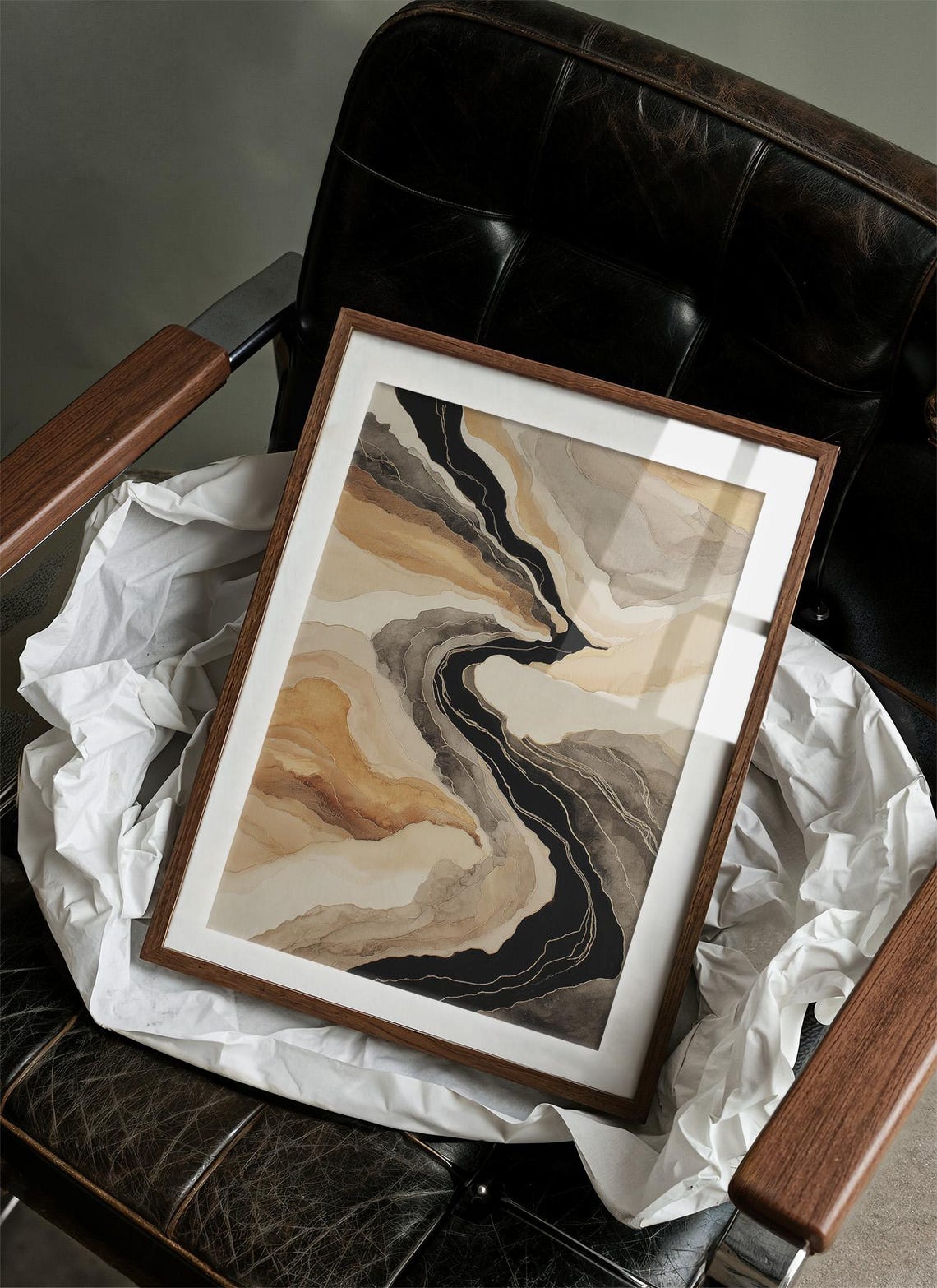 Golden Canyon Flow Art Print