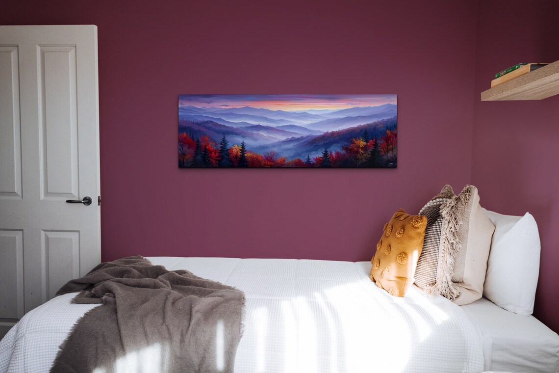Misty Mountain Valley, Scenic Sunrise Landscape - Image 6
