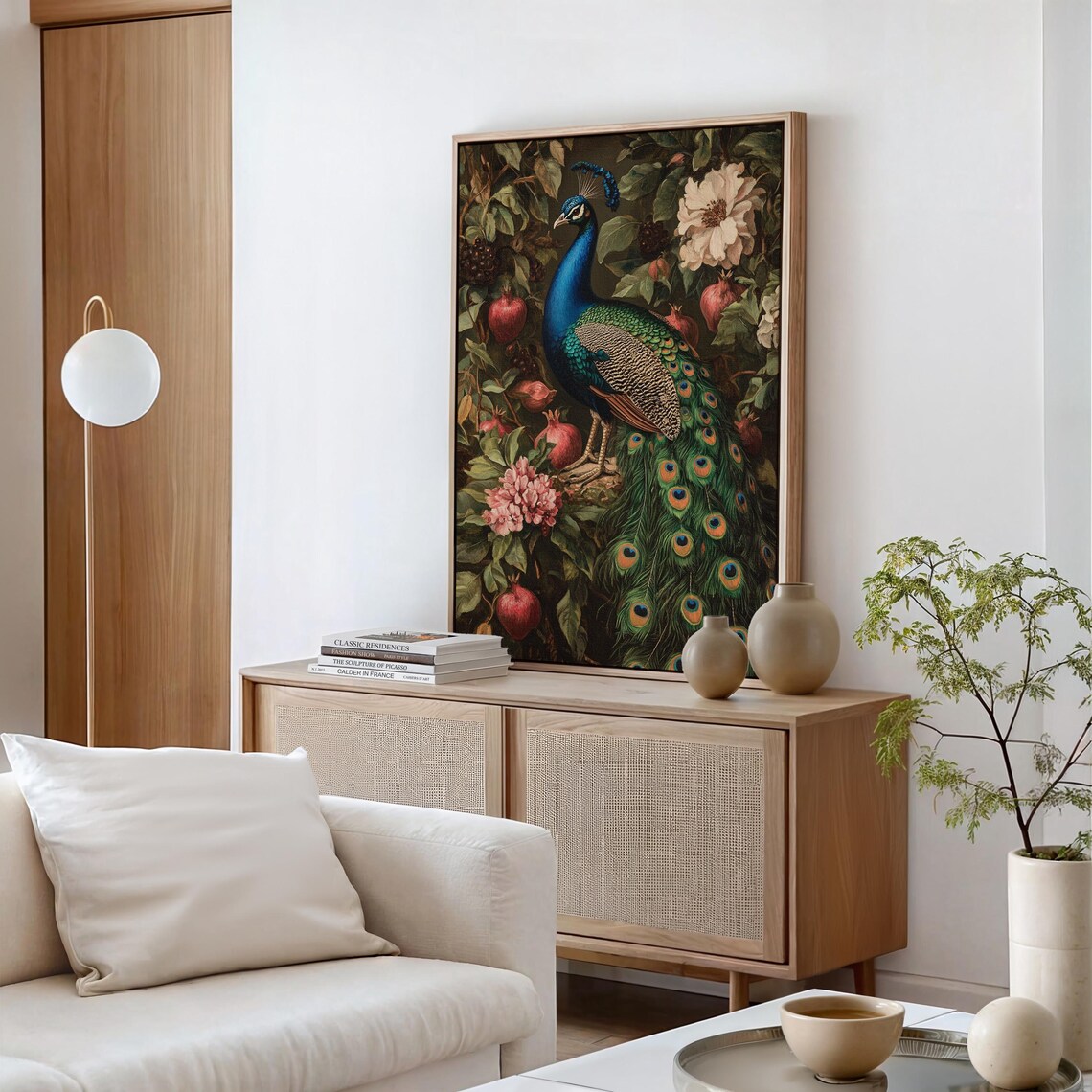 Majestic Peacock Amidst Lush Foliage, Nature Art - Image 5