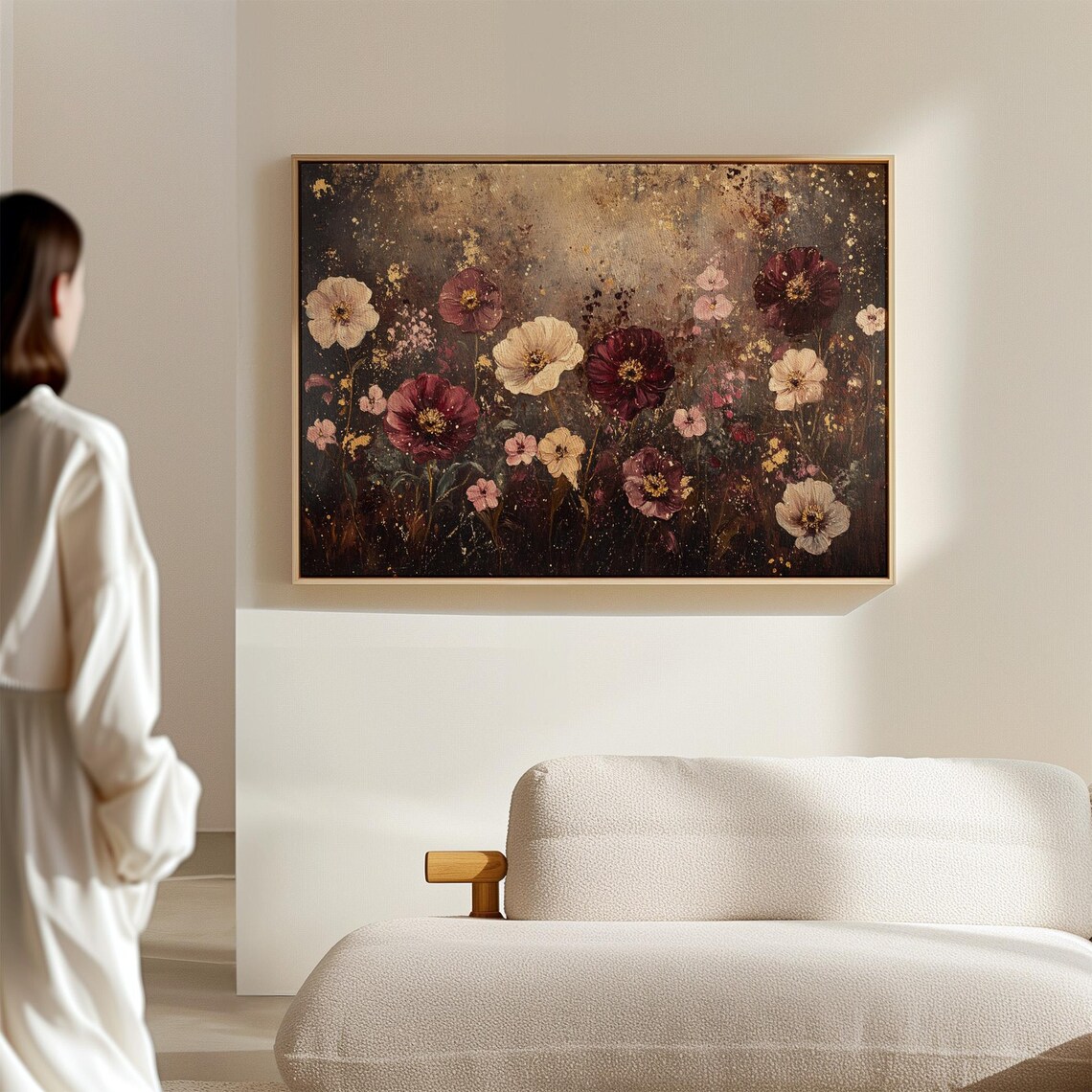 Abstract Floral Art Print, Rustic Floral Decor - Image 5