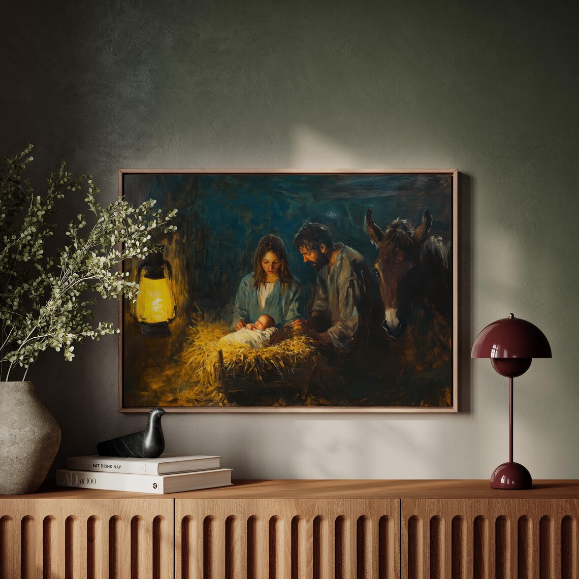 Christian Nativity, Jesus In The Manger Art Print