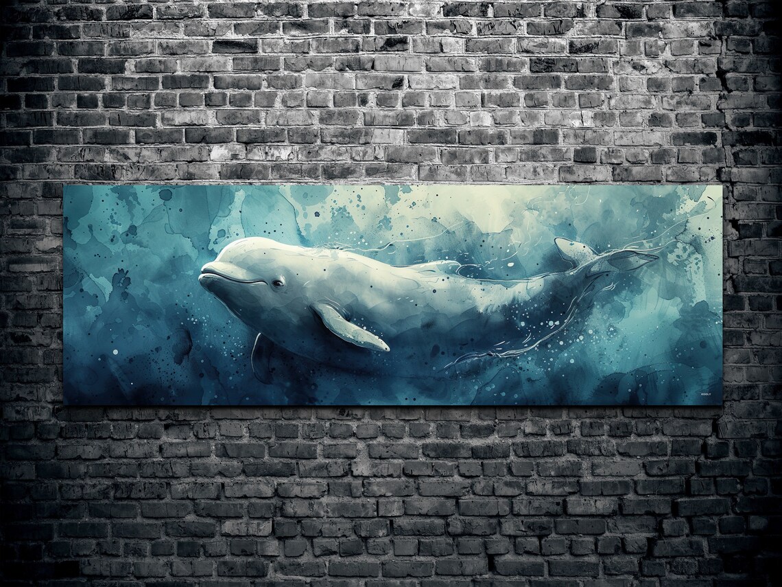 Panoramic Beluga Whale Wall Art - Image 2