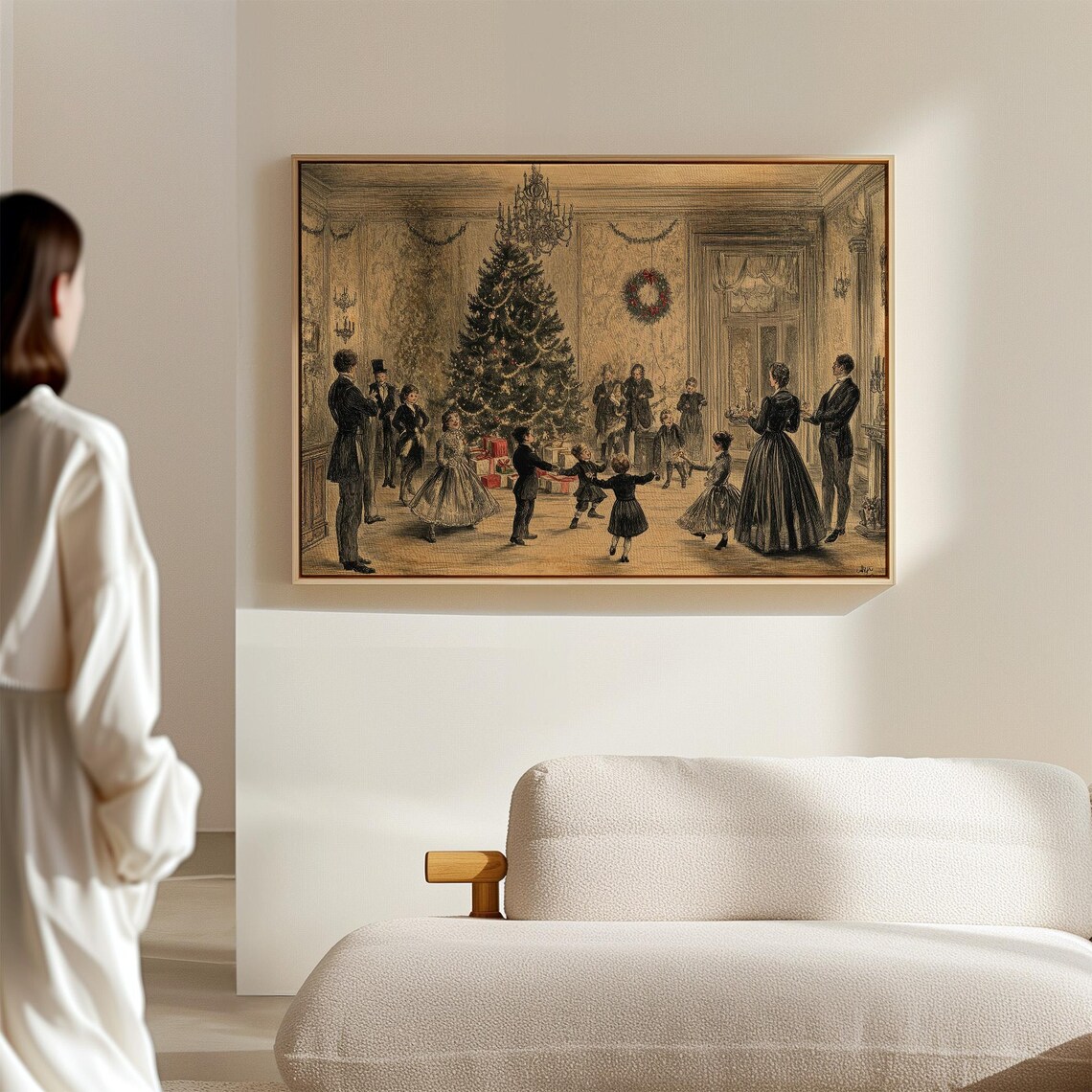 Vintage Christmas Eve Party Farmhouse Art Print - Image 6