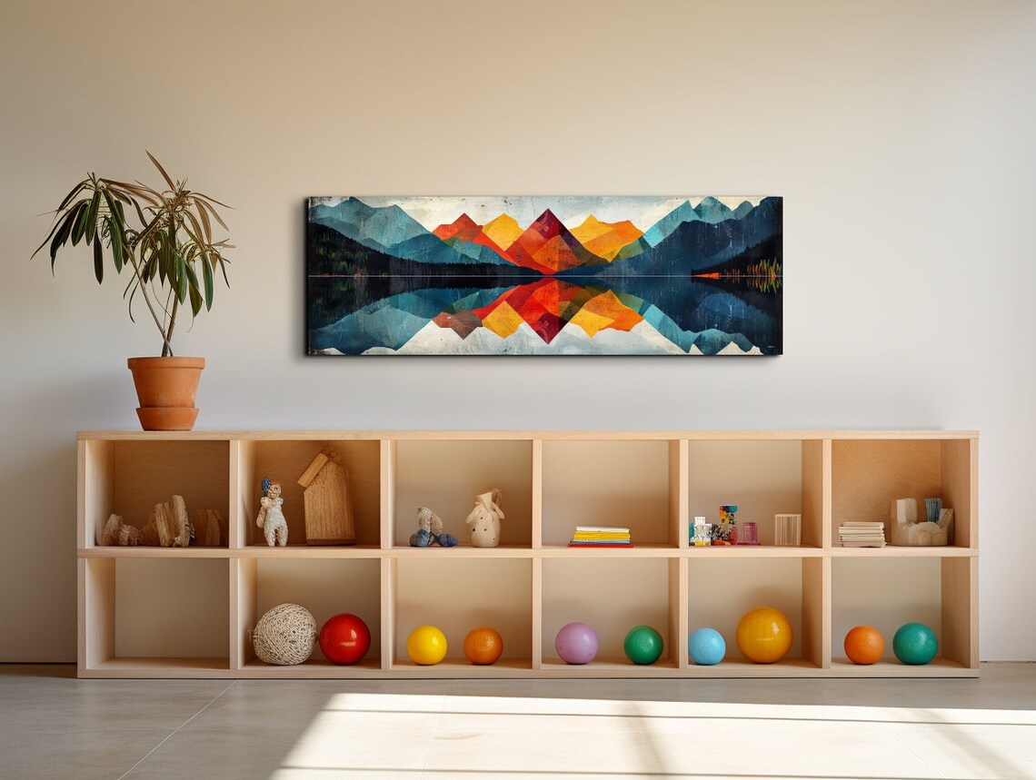Mid Century Modern Mountain Art Print - Image 4