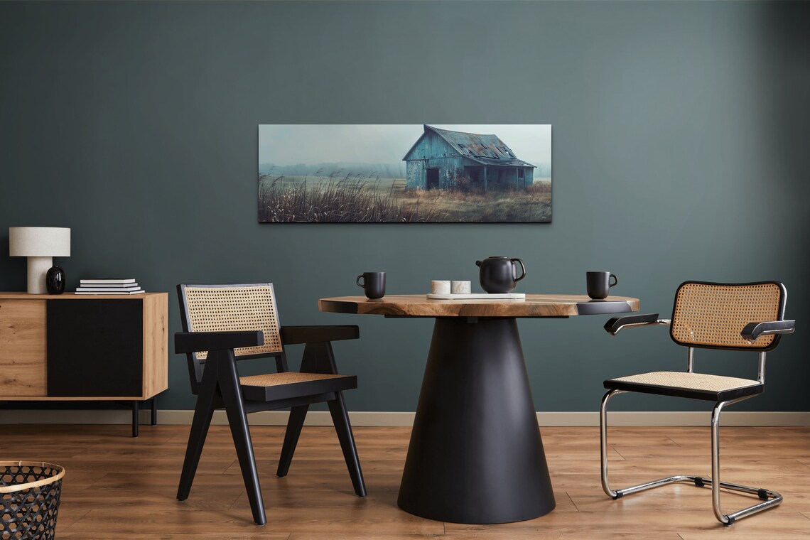 Antique Barn Art Print, Rustic Farmhouse Panorama - Image 6