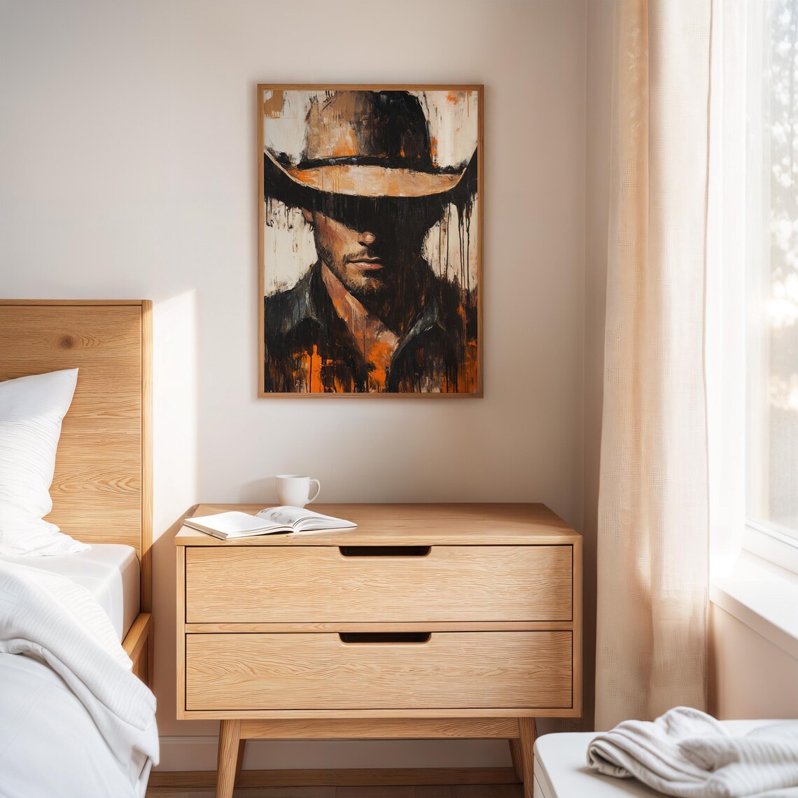 Western Cowboy Art Print, Rustic Country Decor - Image 3
