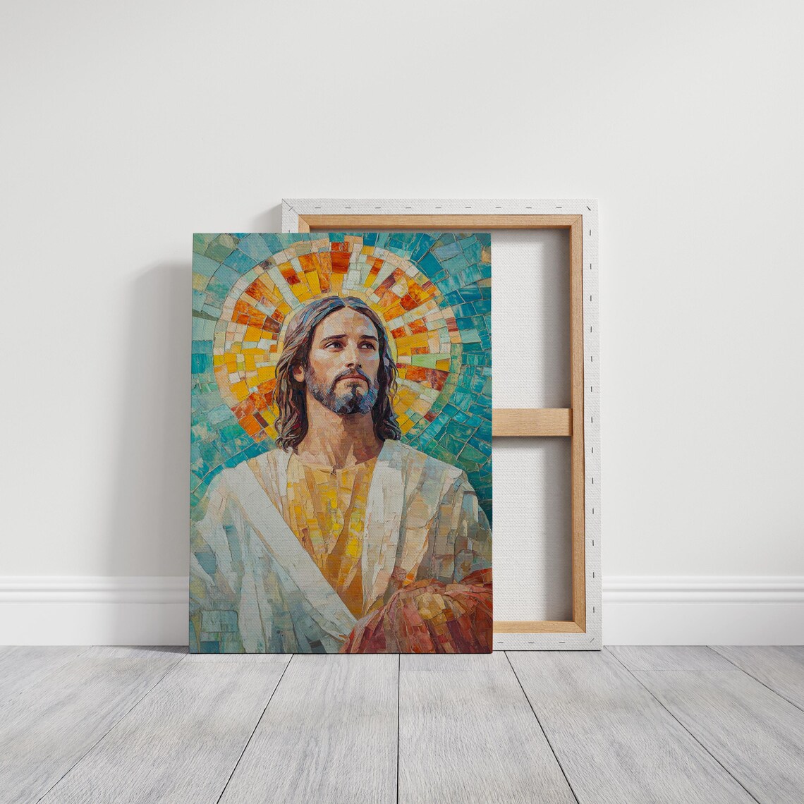 Jesus Mosaic Art, Vibrant Christian Faith Poster - Image 6