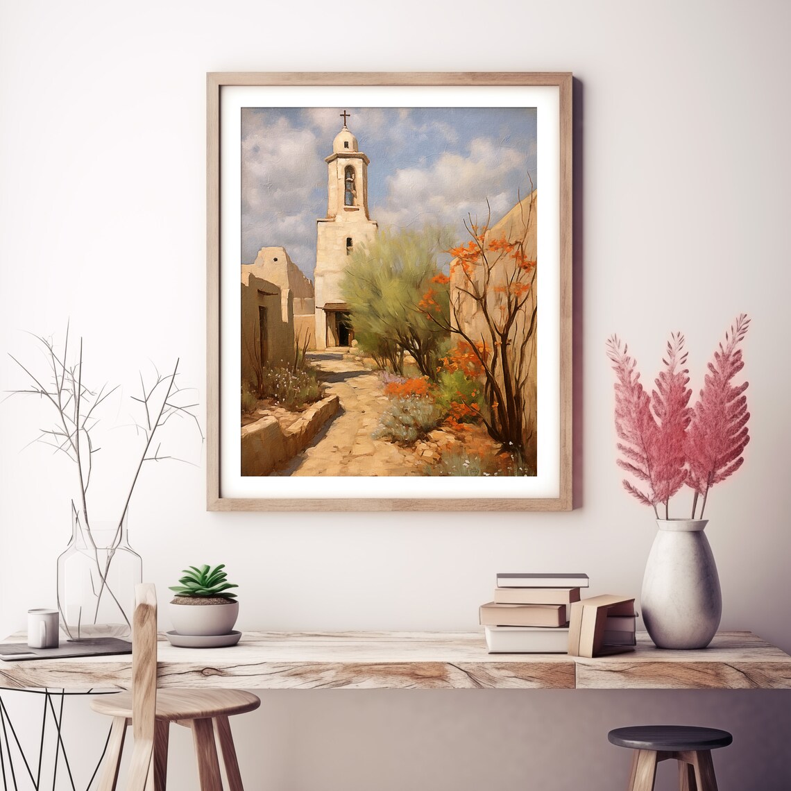 Old Western Town Rustic Style Scenic Art Print - Image 3