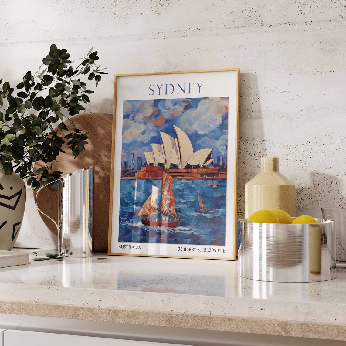 Sydney Travel Print Sydney Travel Poster Sydney Opera House Art Australia Wall Art Australian Travel Decor Sydney Travel Gift - Image 3