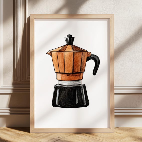 Retro Vintage Coffee Poster Bar Supplies Art Print Lovers Baristas Kitchen Wall Food