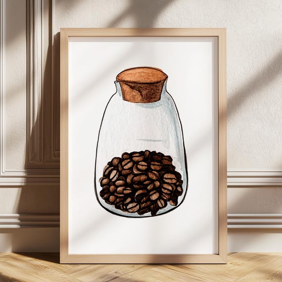 Retro Vintage Coffee Poster Bar Supplies Art Print Lovers Baristas Kitchen Wall Food