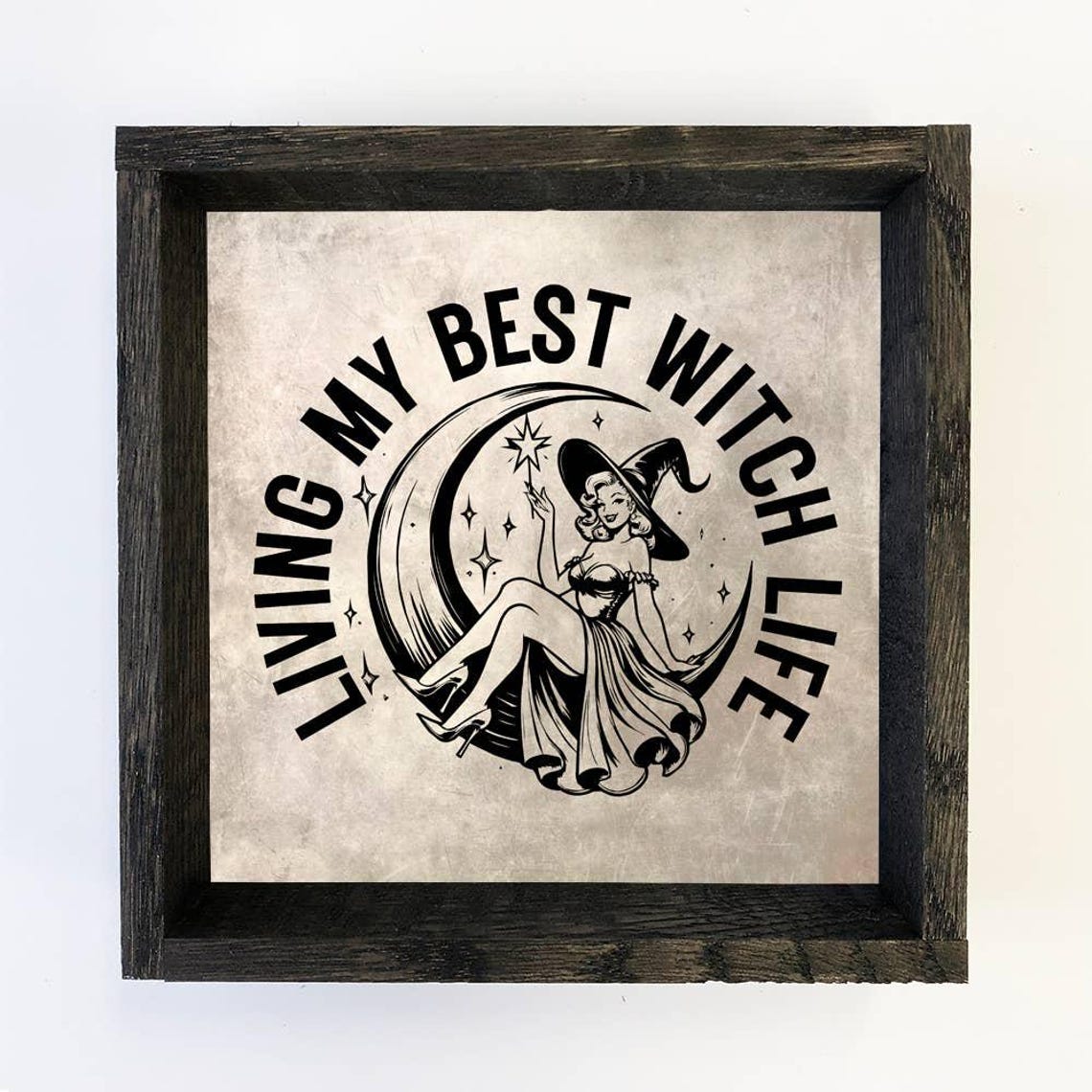 Living My Best Witch Life Halloween Canvas Art Framed