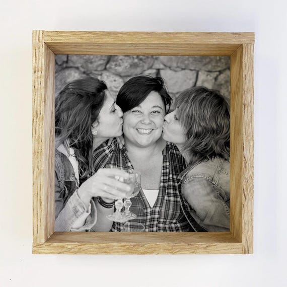 Care Basket Gift Unique Canvas Art Wood Framed Wall Custom Photo Decor Personalized Idea
