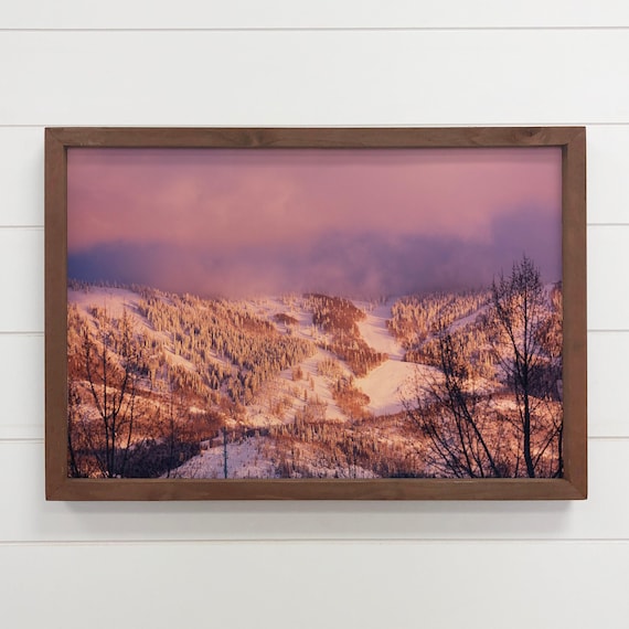 Steamboat Springs Colorado Mountain Sunset Photography Poster Dusk