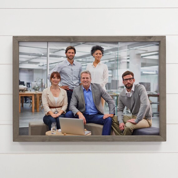 Diverse Business Team Office Group Portrait Framed Photo Art Poster