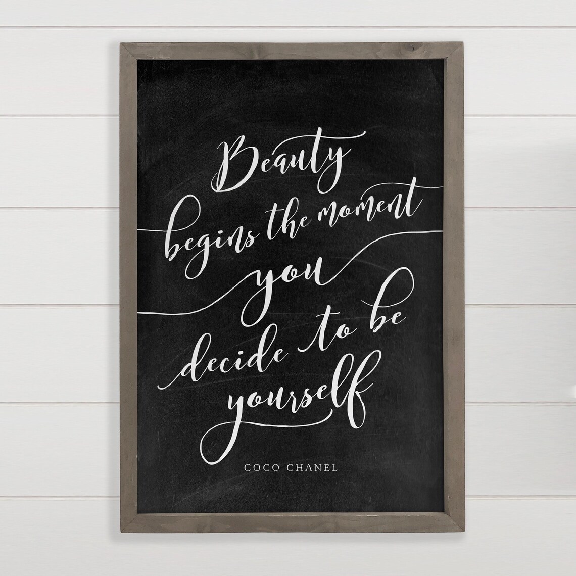 Beauty Begins The Moment You Decide To Be Yourself Quote Art