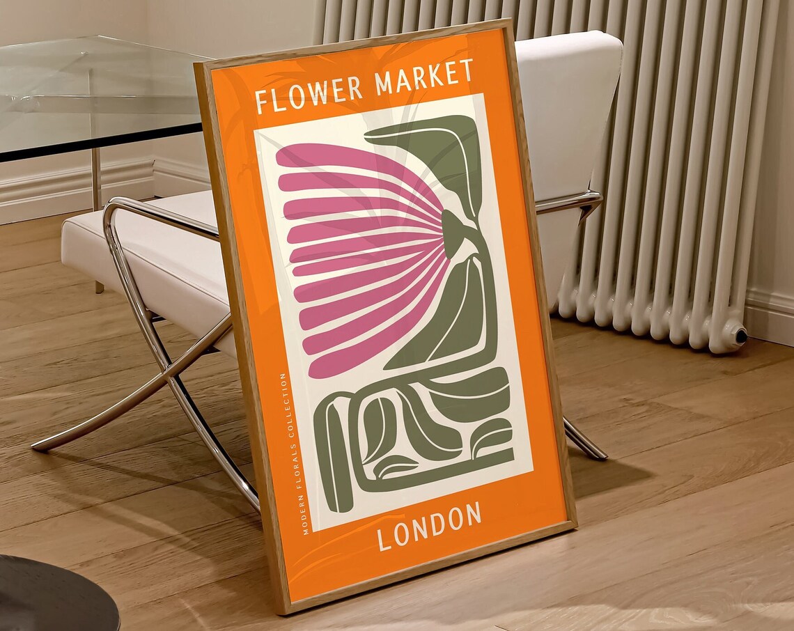 London Flower Market, Matisse Style Art Print - Image 3