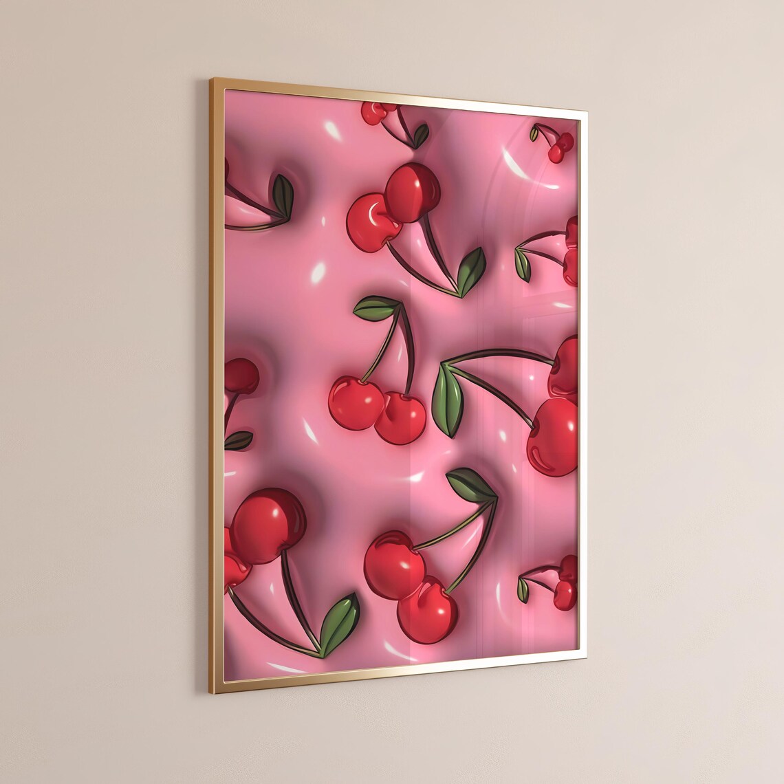 Cherry Wall Art Cherries Cherry Art Print Cherry Poster Cherry Print Girly Aesthetic Cherry Decor - Image 2