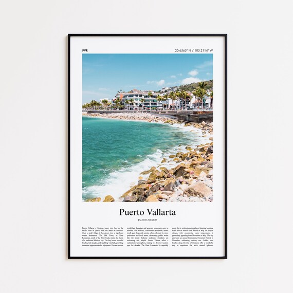 Puerto Vallarta Color Print Real Photo Poster Travel Gift Jalisco Mexico Wall Art