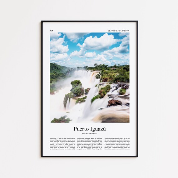 Puerto Iguazu Color Print Real Photo Poster Travel Gift Misiones Argentina Wall Art