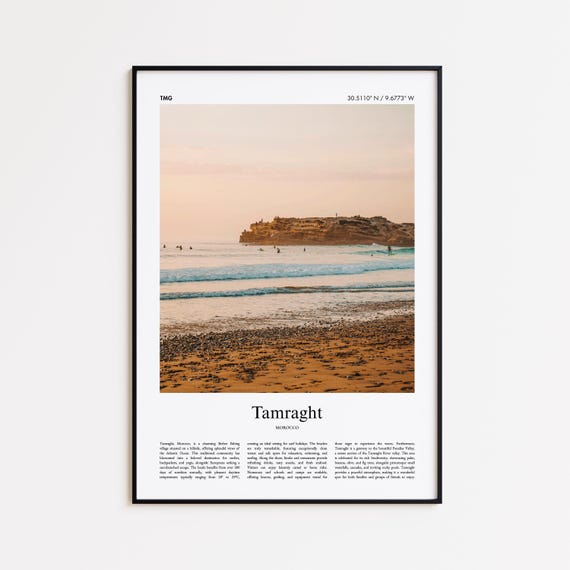 Tamraght Color Print Real Photo Poster Travel Gift Morocco Minimal City Wall Art