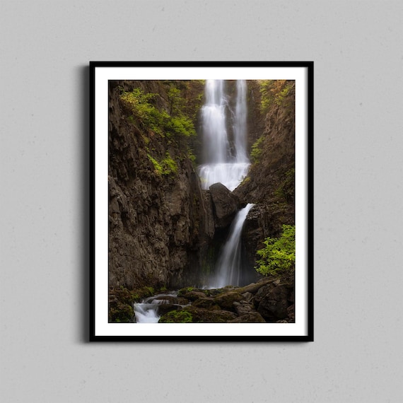Colorado Mountain Waterfall Long Exposure Nature Photo Print
