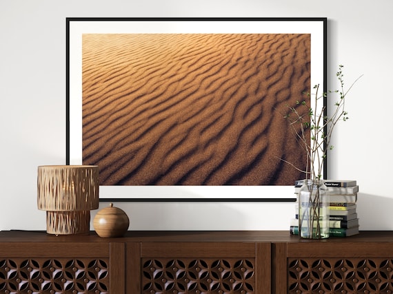Desert Sand Dunes Warm Abstract Texture Photography Decor Poster