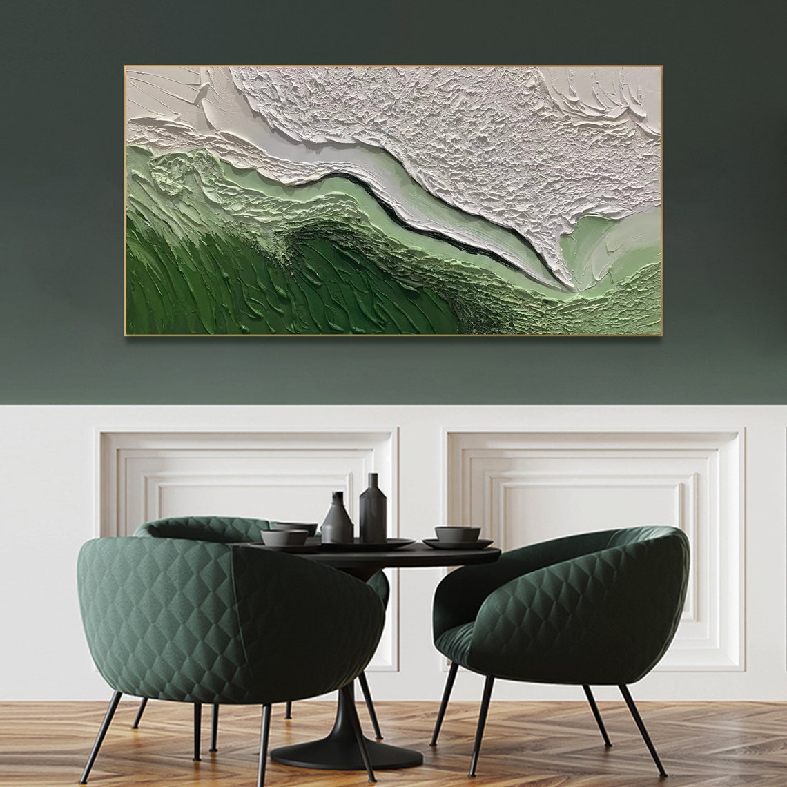 White Sea Foam Rolling Over a Deep Green Ocean Wave Crest Poster - Image 6