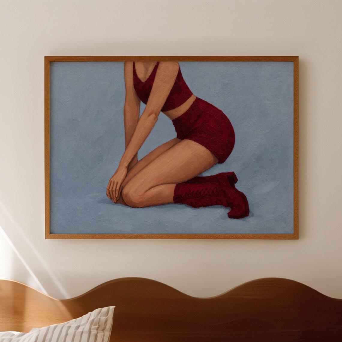 Abstract Cowgirl With Boots, Mid-Century Western Art Print