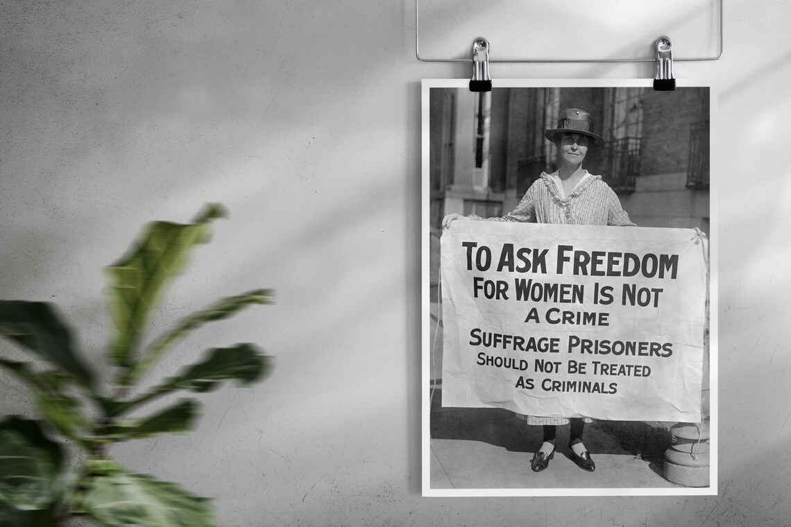 Suffragette Freedom For Women Vintage Photo Feminist History Poster - Image 3