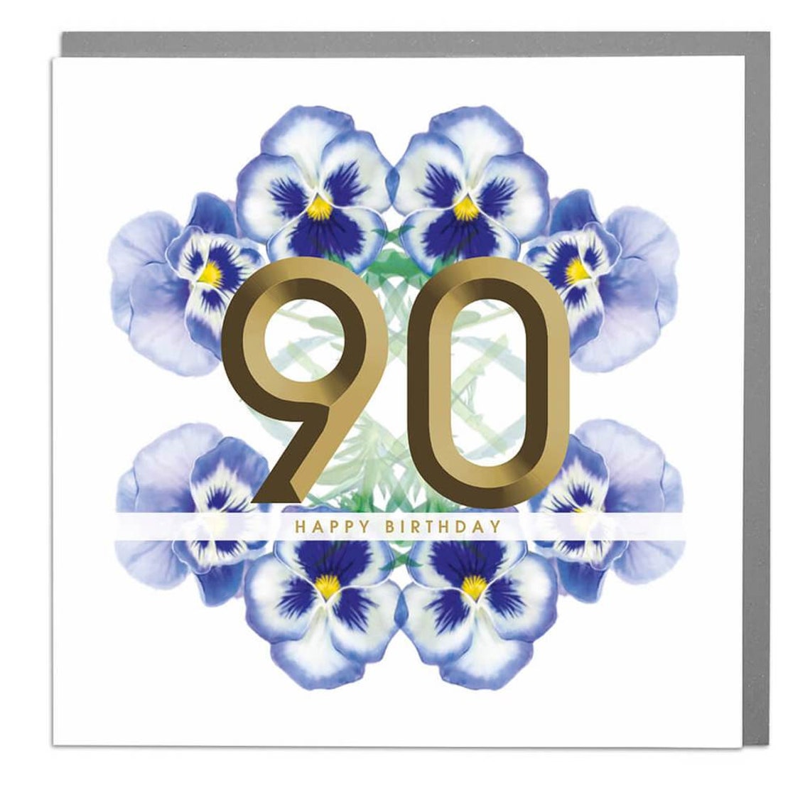 90th Happy Birthday Card Art