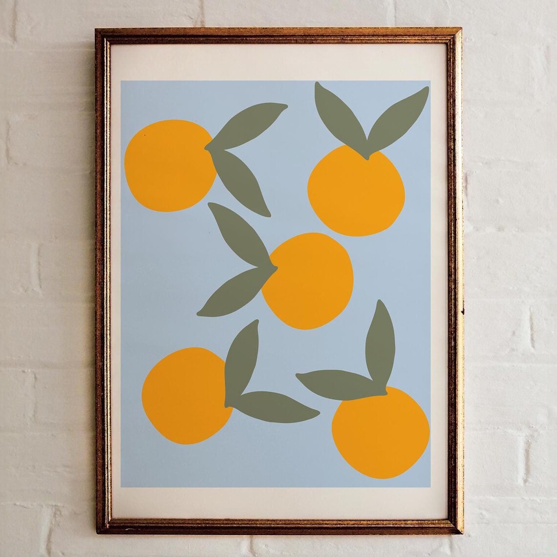 Orange Fruit Art Print, Cute Kitchen Decor - Image 2