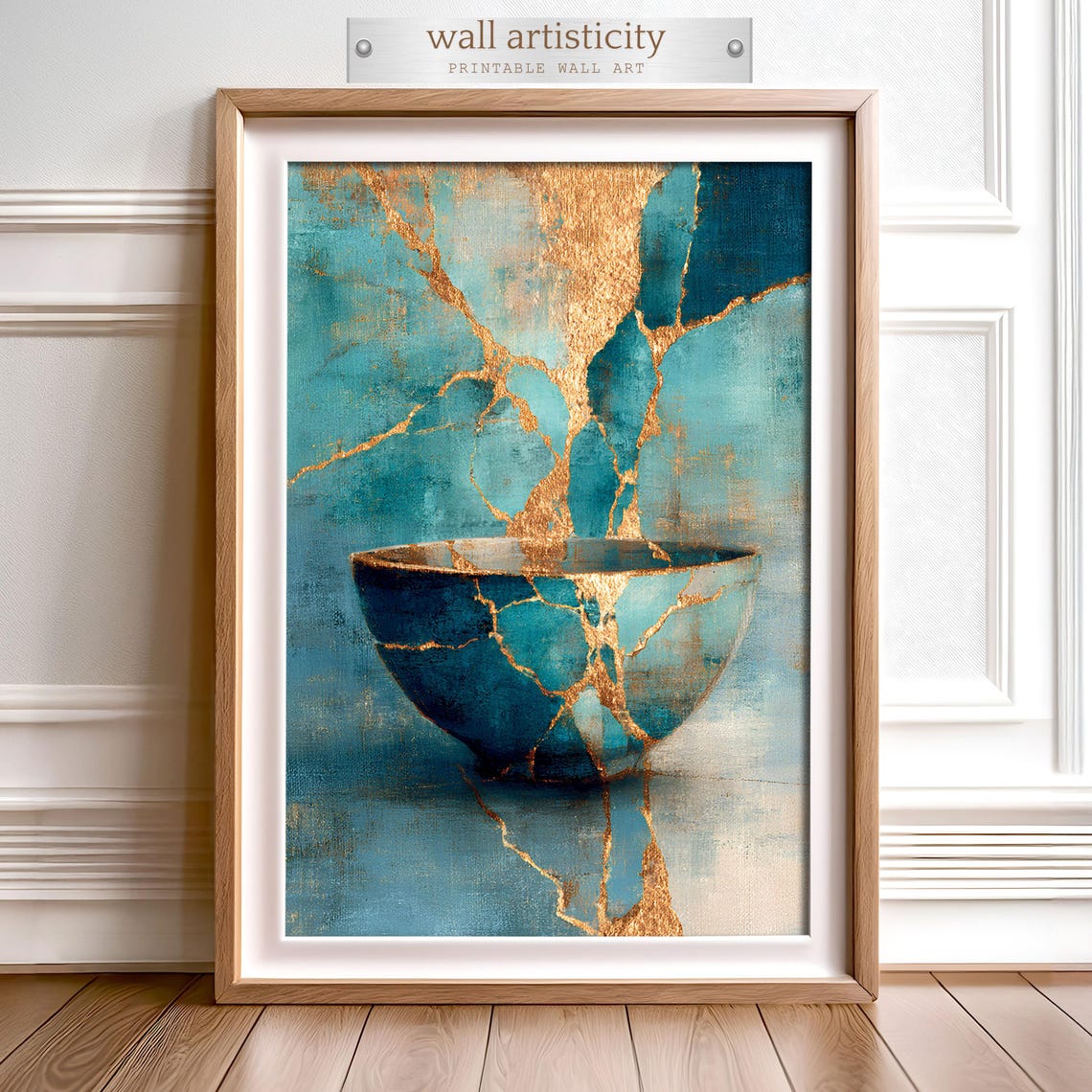 Kintsugi Wall Art, Wabi Sabi Zen Abstract Art