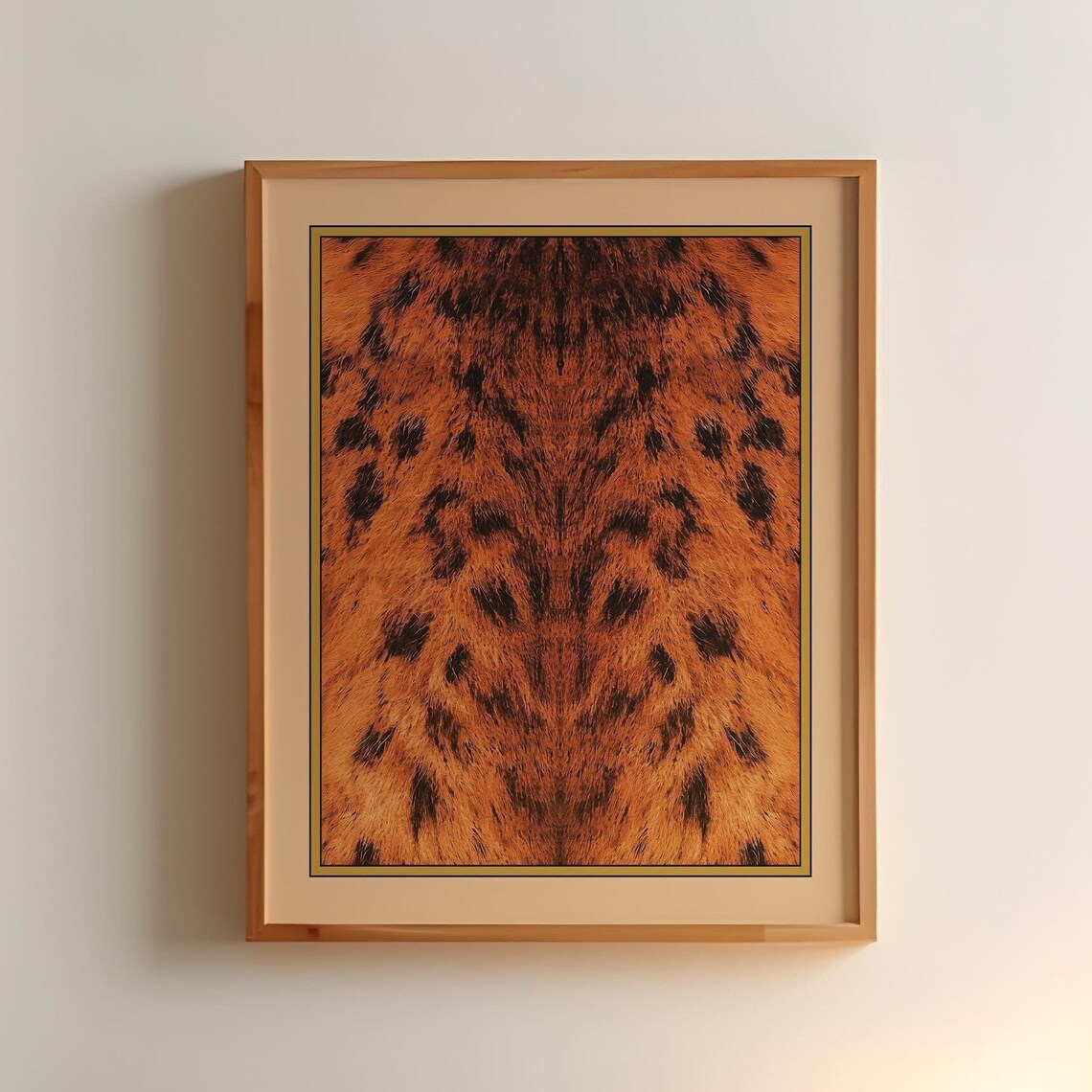 Leopard Fur Animal Pelt Pattern Rustic Boho Style Decor Art Print