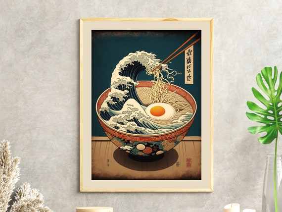 Great Wave Off Kanagawa Ramen Bowl Ukiyo-E Art Print