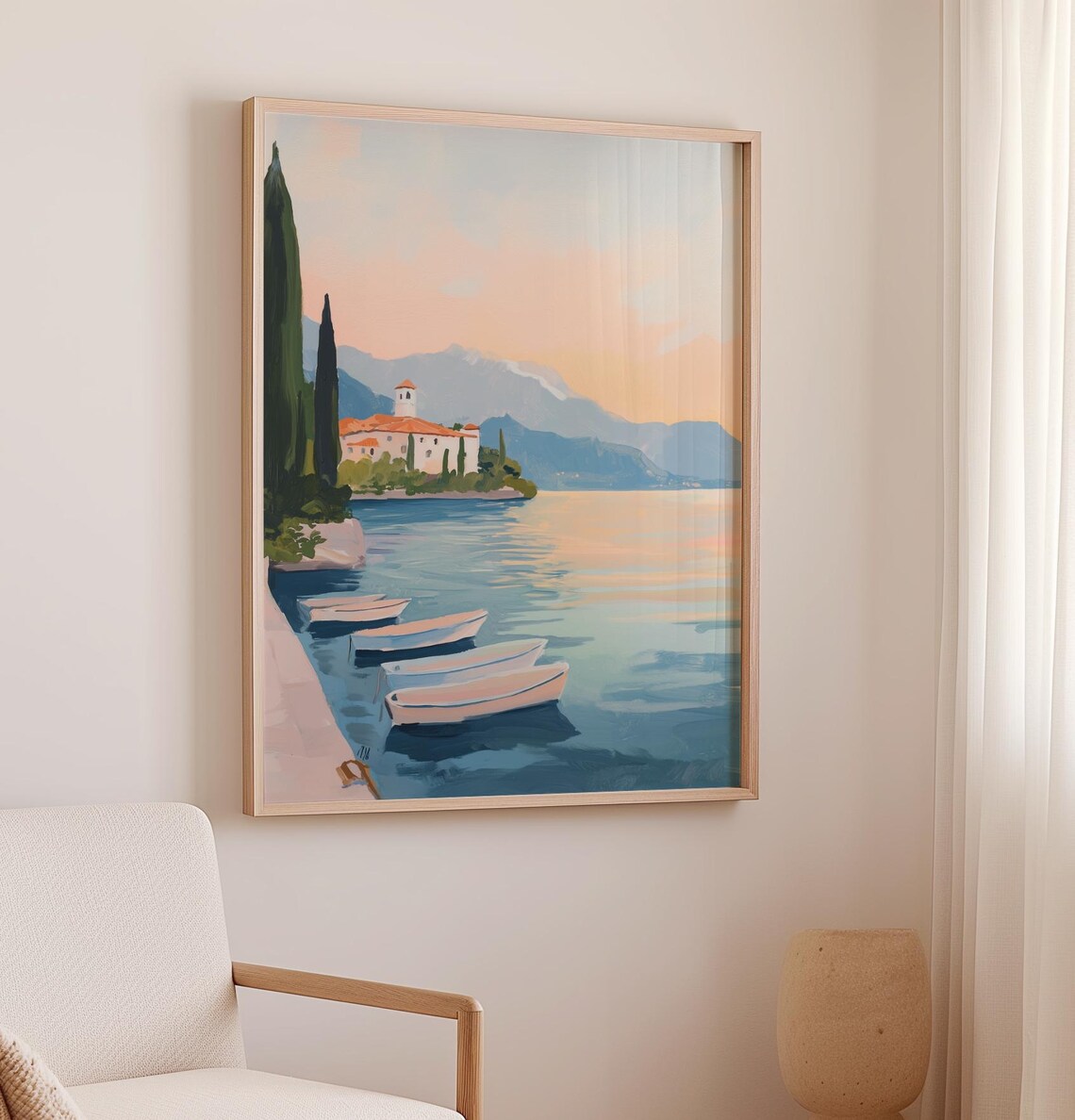 Lake Como Landscape Art Print, Italian Travel Decor - Image 2
